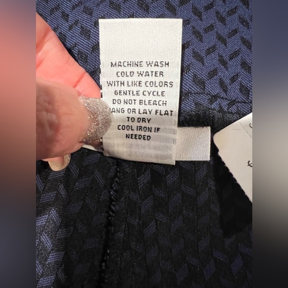 NWT JOE B Women's Dress Pants Dark Blue With Print Size Medium Pull On - Picture 6 of 6